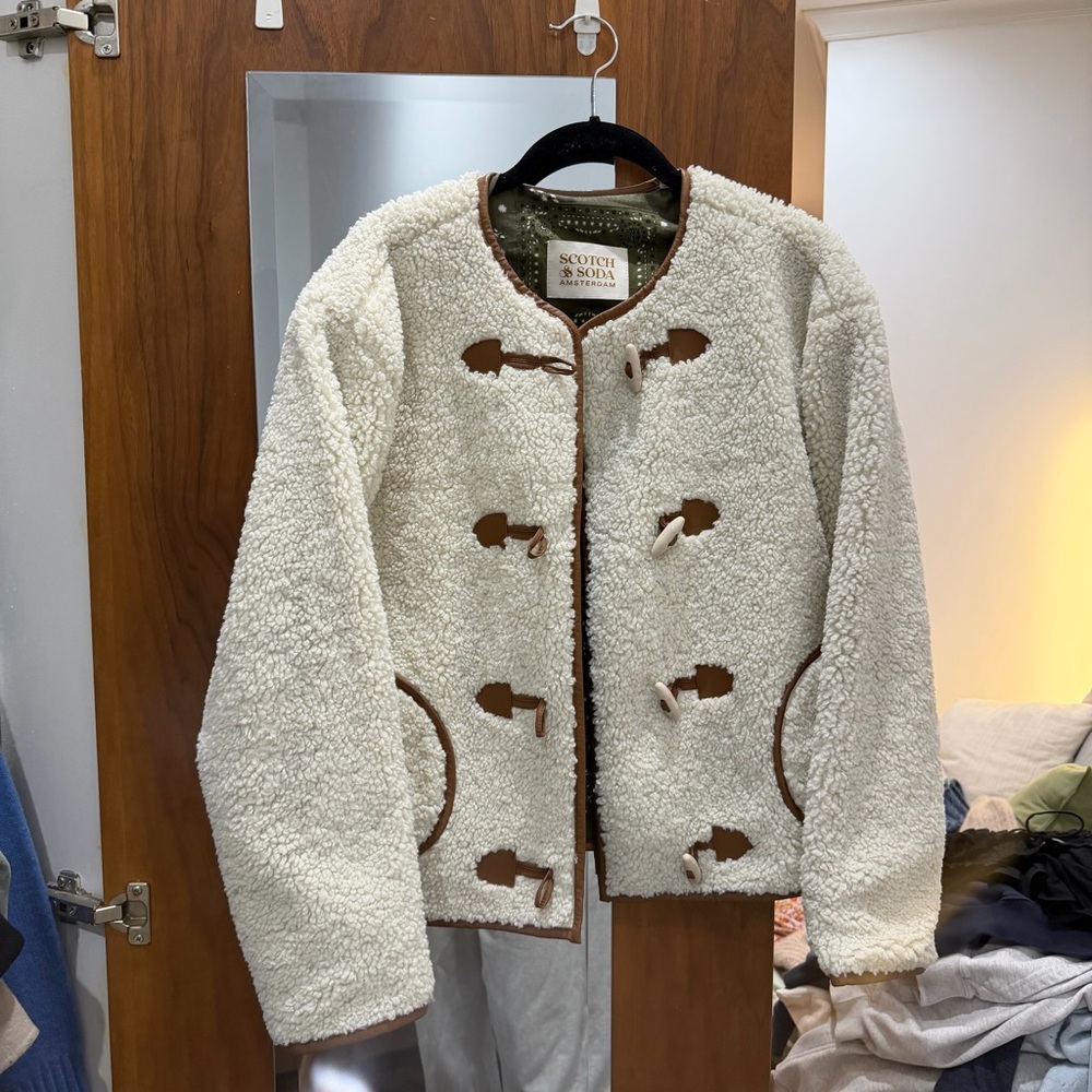 Scotch & Soda Cream Sherpa Jacket